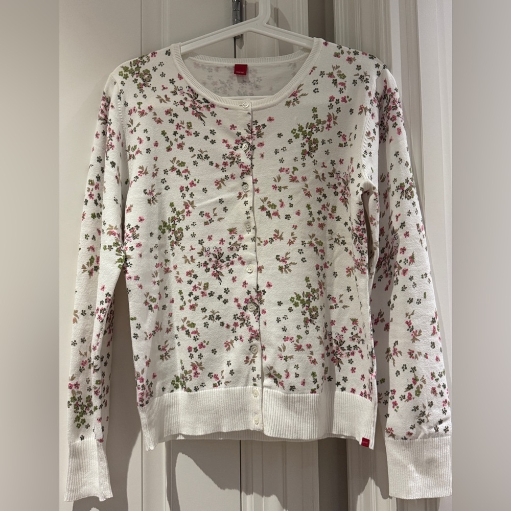 Esprit White Floral Cardigan size 165/88A